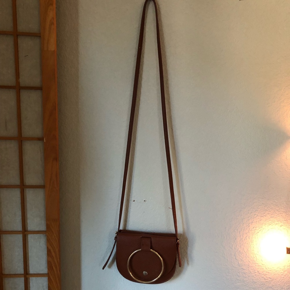 Brown cross body small purse